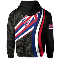 Hawaii Flag Polynesian Hoodie Zip Ten Style - Polynesian Pride