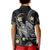 Hawaii Polo Shirt Hawaiian Turtle Plumeria Mixed Polynesian Black Style LT9 - Polynesian Pride