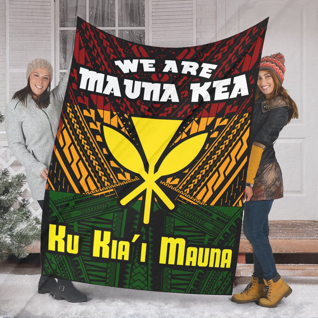 Hawaii Mauna Kea Kanaka Polynesian Premium Blanket - Hill Style - AH - Polynesian Pride