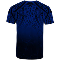 Hawaii Polynesian Kanaka Map Eruption T Shirt Roman Style Blue - Polynesian Pride