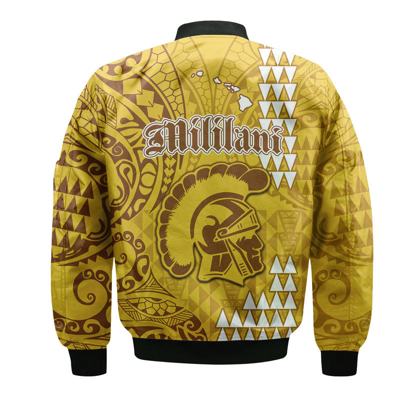 Hawaii Mililani High School Bomber Jacket Tribal Kakau LT9 - Polynesian Pride