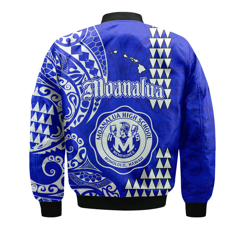 Hawaii Moanalua High School Bomber Jacket Tribal Kakau LT9 - Polynesian Pride