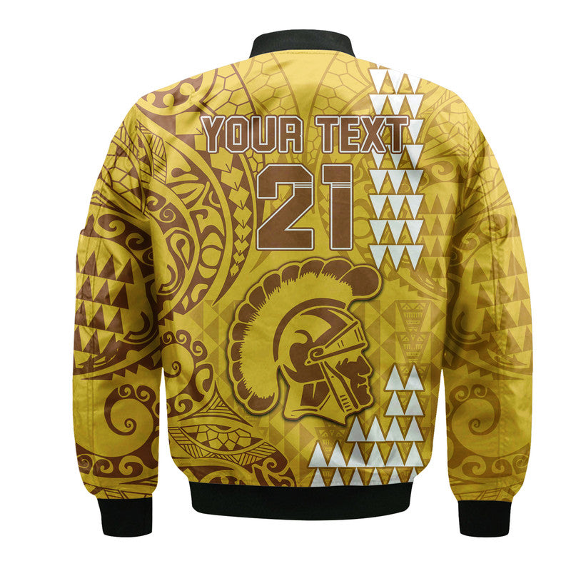 (Custom Personalised) Hawaii Mililani High School Bomber Jacket Tribal Kakau LT9 - Polynesian Pride