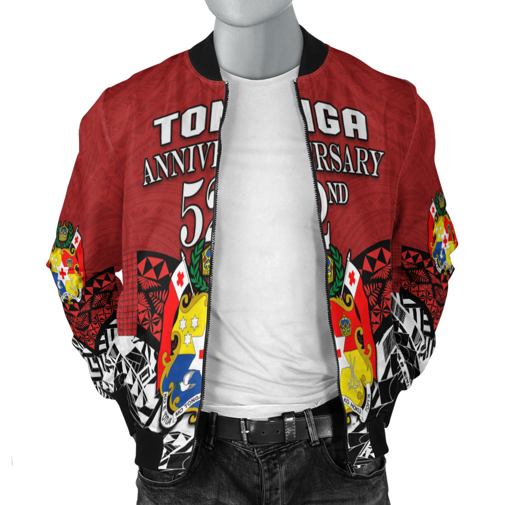 (Custom Personalised) Tonga Bomber Jacket Independence Anniversary Special Version 2022 LT14 - Polynesian Pride