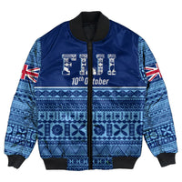 Fiji Independence Day Bomber Jacket LT10 Unisex Blue - Polynesian Pride