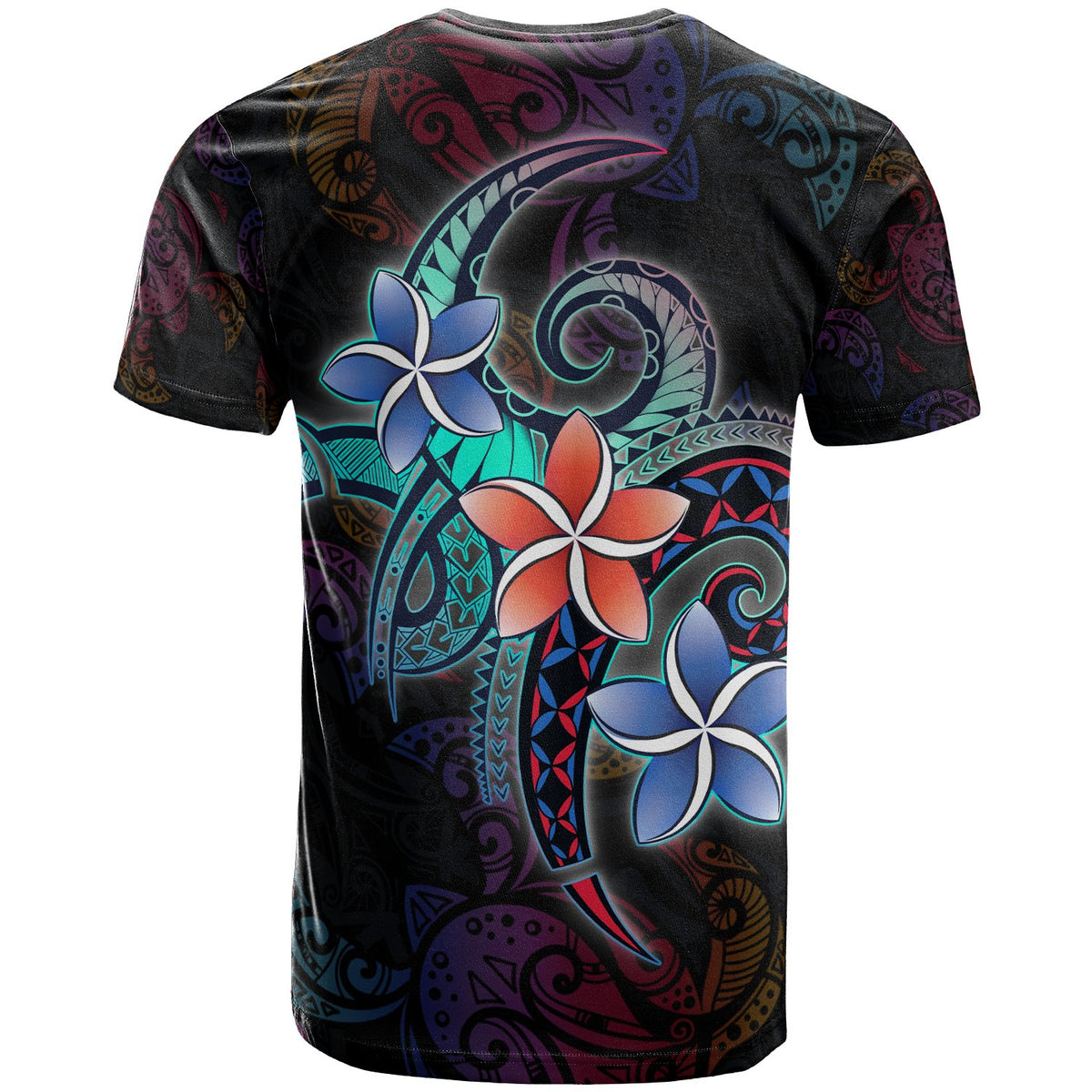 American Samoa T Shirt Plumeria Flowers Style - Polynesian Pride