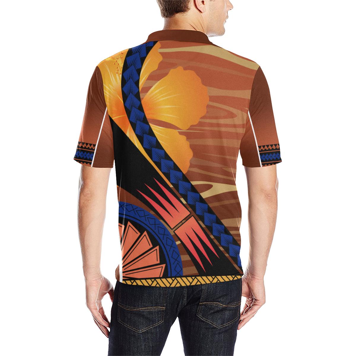 Tahiti All Over Print Polo Shirt Tahiti Flag Sport Style - Polynesian Pride