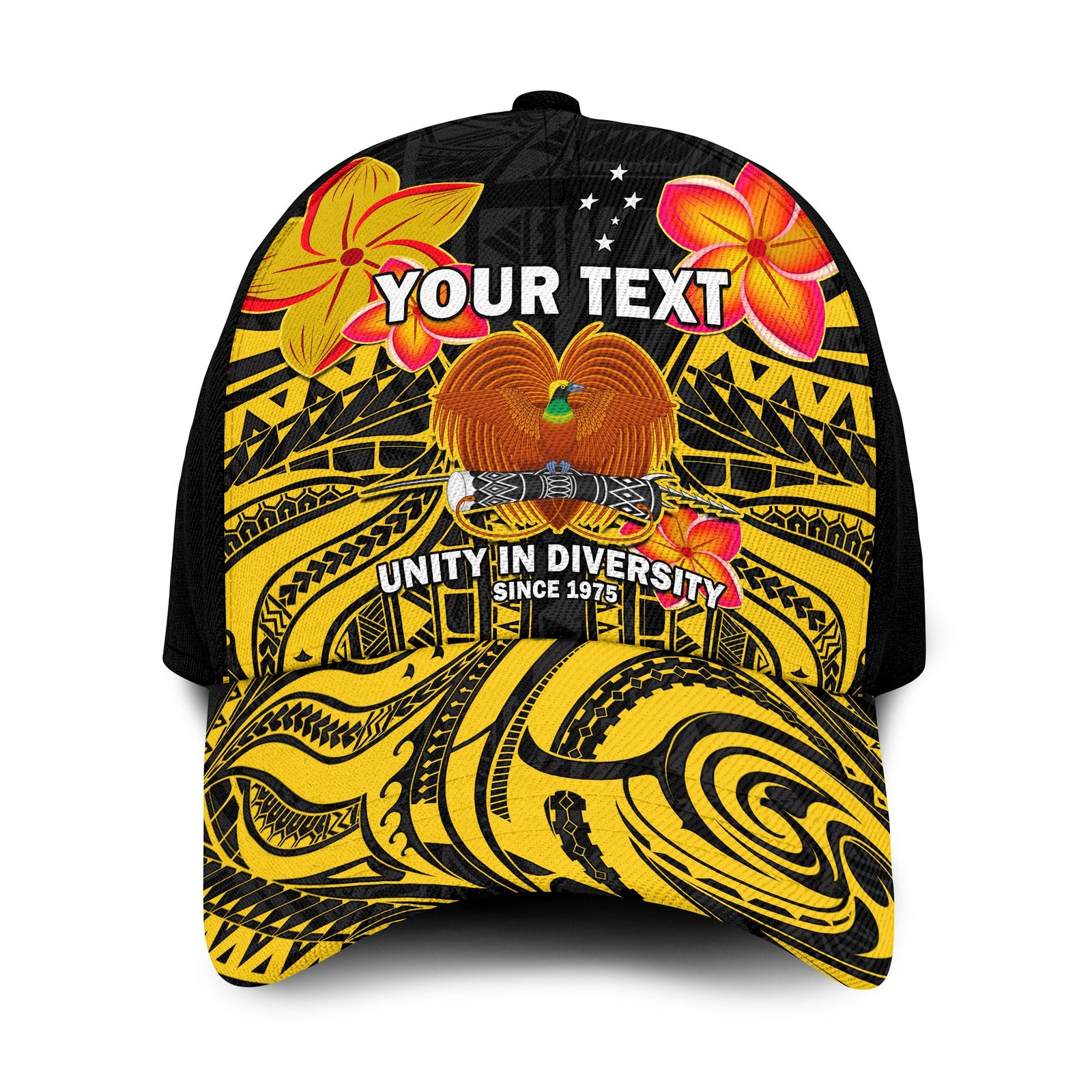 (Custom Personalised) Papua New Guinea Classic Cap PNG 47 Years Independence Anniversary Ver.09 LT14 Classic Cap Universal Fit Yellow - Polynesian Pride