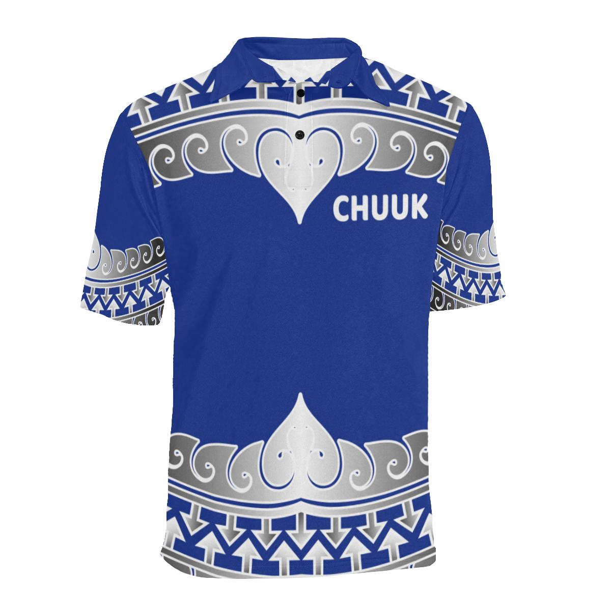 Chuuk Polynesian Polo Shirt Truk Wave Style - Polynesian Pride
