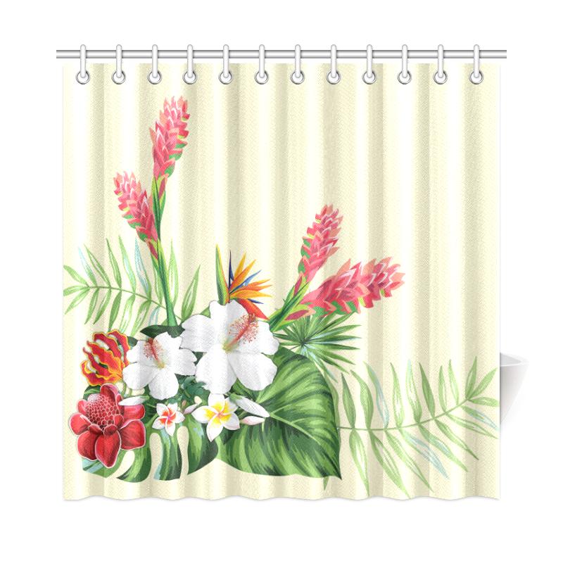 Wonderful Hibiscus Flower Shower Curtain - Polynesian Pride