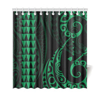 Hawaii Kakau Green Polynesian Shower Curtain - Polynesian Pride