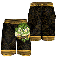 Chuuk State Men's Shorts - Polynesian Gold Patterns Collection - Polynesian Pride