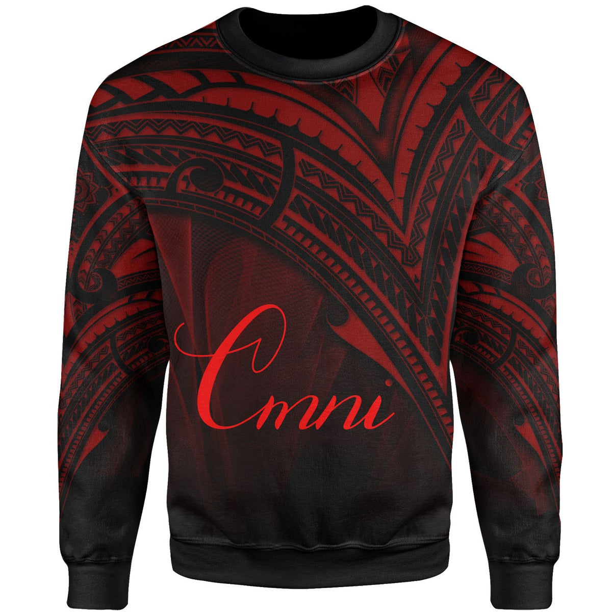 Northern Mariana Islands Sweatshirt - Cross Style Red Color Unisex Black - Polynesian Pride