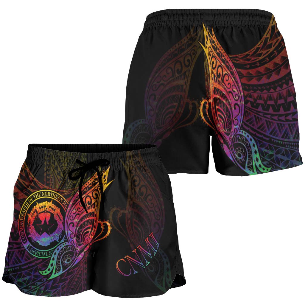Northern Mariana Islands Women's Shorts - Butterfly Polynesian Style - Polynesian Pride