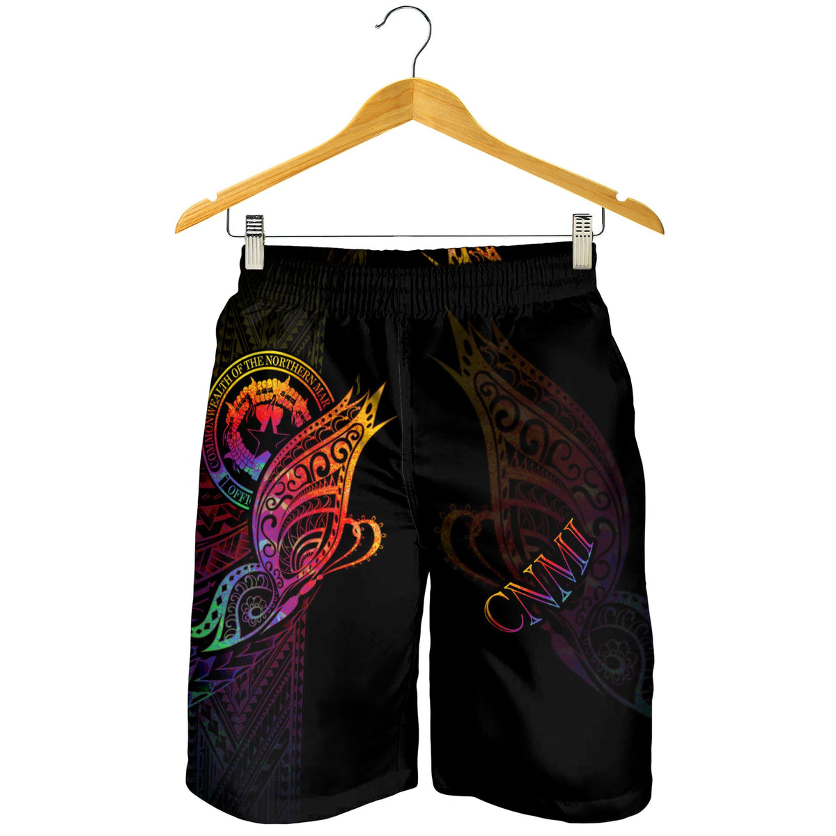 Northern Mariana Islands Men's Shorts - Butterfly Polynesian Style - Polynesian Pride