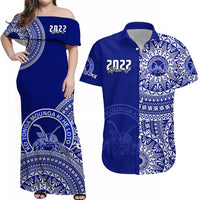 (Custom Text And Number) Tonga Polynesian Matching Hawaiian Shirt and Dress Tailulu College with Ngatu Pattern LT14 Blue - Polynesian Pride
