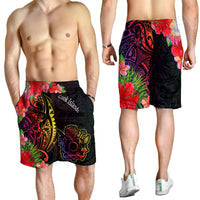 Cook Islands Men's Shorts - Tropical Hippie Style - Polynesian Pride