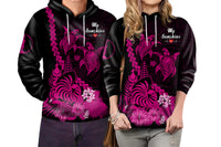 Custom New Caledonia Valentine Couple Love Hoodie My Sunshine Polynesia Turtle Pink LT14 No Men - Polynesian Pride