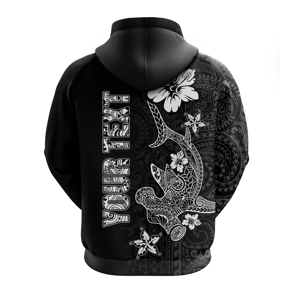 Custom Hawaii Hammerhead Shark Hibiscus Hawaii Pattern Hoodie LT2 - Polynesian Pride