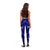 Guam Personalised Women's Legging - Guam Seal With Polynesian Tattoo Style (Blue) - Polynesian Pride
