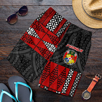 Tonga Men Short Tongan Pattern Mix Polynesian LT13 - Polynesian Pride
