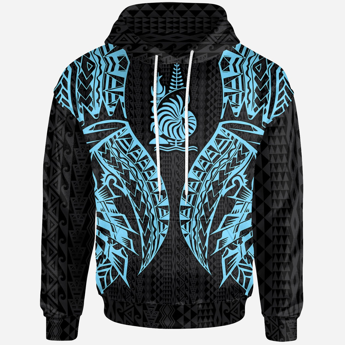 New Caledonia Hoodie Polynesian Lion Head Neon Style Unisex Neon - Polynesian Pride