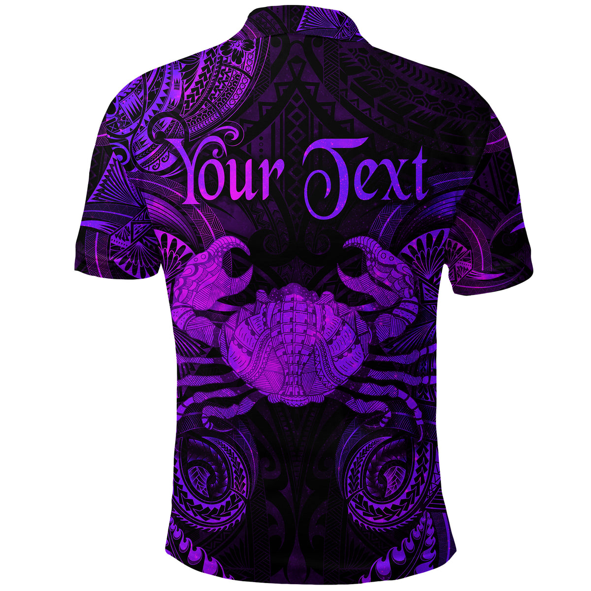 Custom Cancer Zodiac Polynesian Polo Shirt Unique Style Purple LT8 - Polynesian Pride