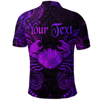 Custom Cancer Zodiac Polynesian Polo Shirt Unique Style Purple LT8 - Polynesian Pride