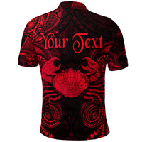 Custom Cancer Zodiac Polynesian Polo Shirt Unique Style Red LT8 - Polynesian Pride