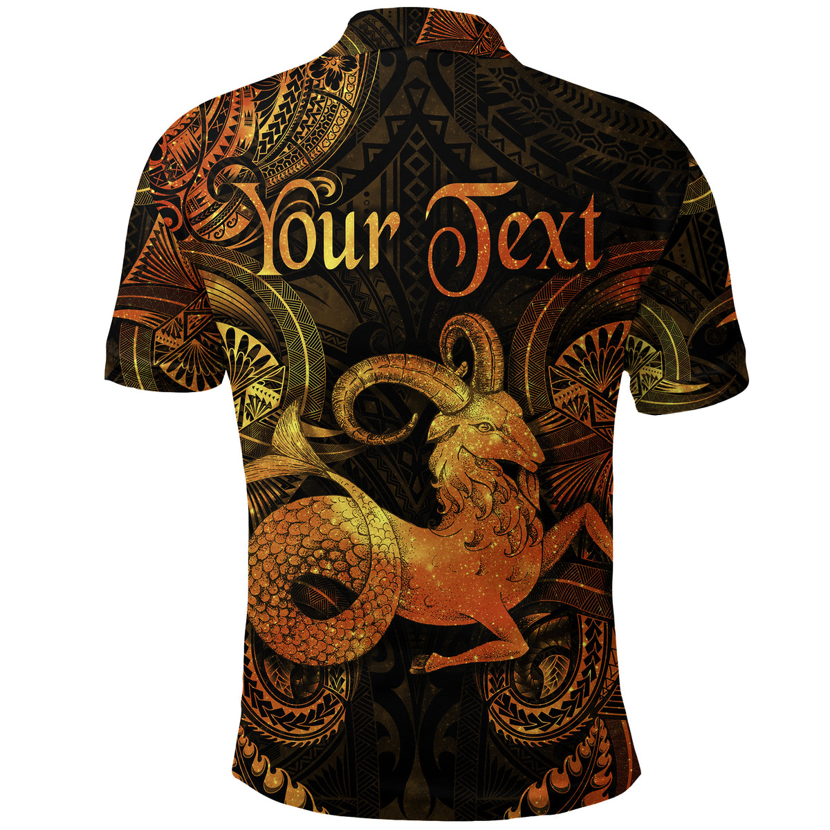 Custom Capricorn Zodiac Polynesian Polo Shirt Unique Style Gold LT8 - Polynesian Pride