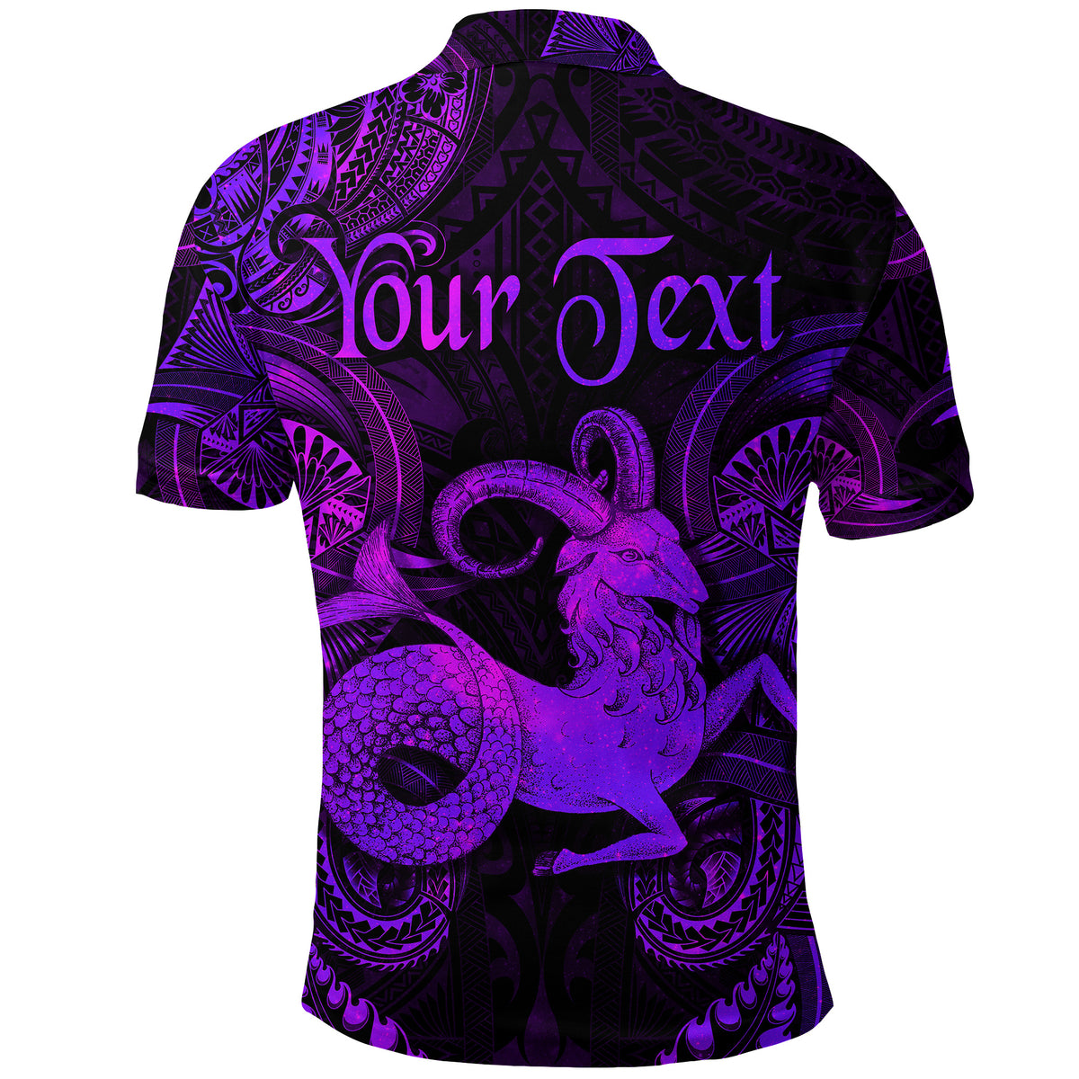 Custom Capricorn Zodiac Polynesian Polo Shirt Unique Style Purple LT8 - Polynesian Pride