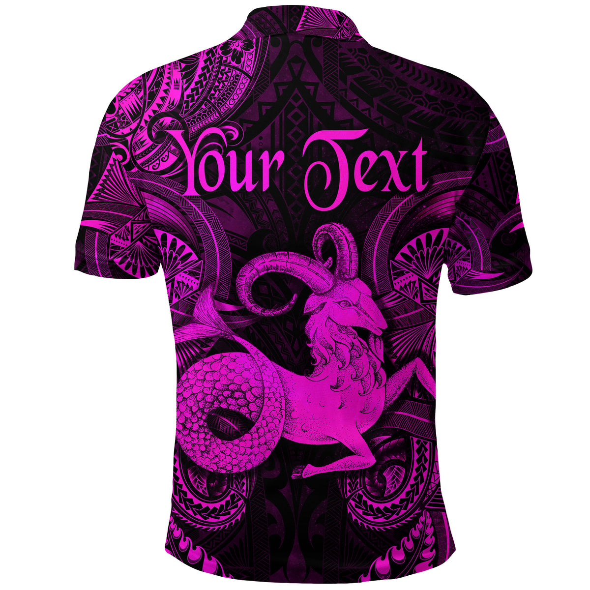 Custom Capricorn Zodiac Polynesian Polo Shirt Unique Style Pink LT8 - Polynesian Pride