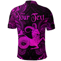 Custom Capricorn Zodiac Polynesian Polo Shirt Unique Style Pink LT8 - Polynesian Pride