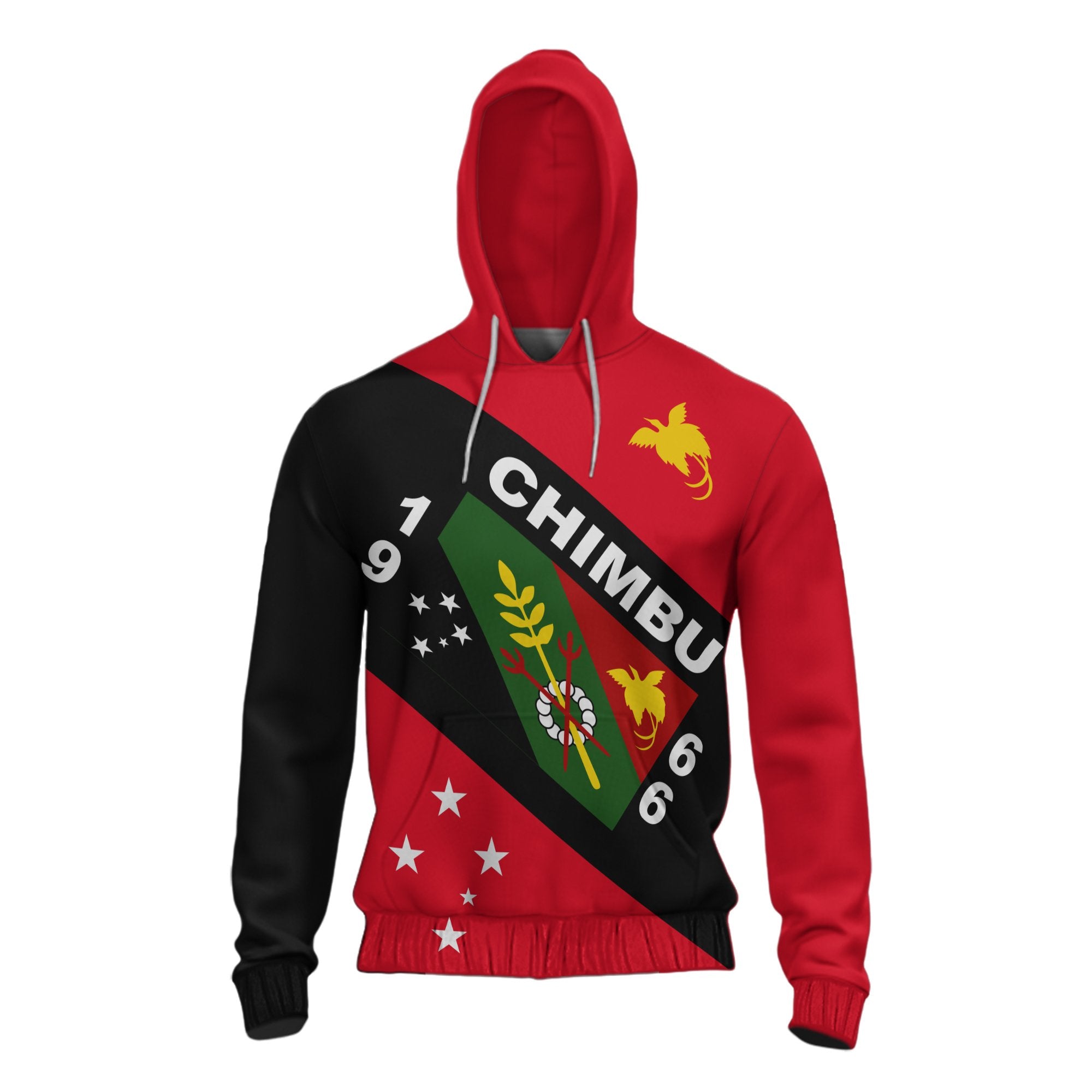 Papua New Guinea Hoodie Chimbu Province Unisex Red - Polynesian Pride