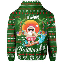Hawaiian Santa Claus Mele Kalikimaka Hoodie Green Aviv Style - Polynesian Pride