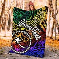 Chuuk Custom Personalised Premium Blanket - Rainbow Polynesian Pattern - Polynesian Pride