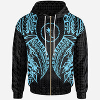 Chuuk Zip up Hoodie Polynesian Lion Head Neon Style Unisex Neon - Polynesian Pride