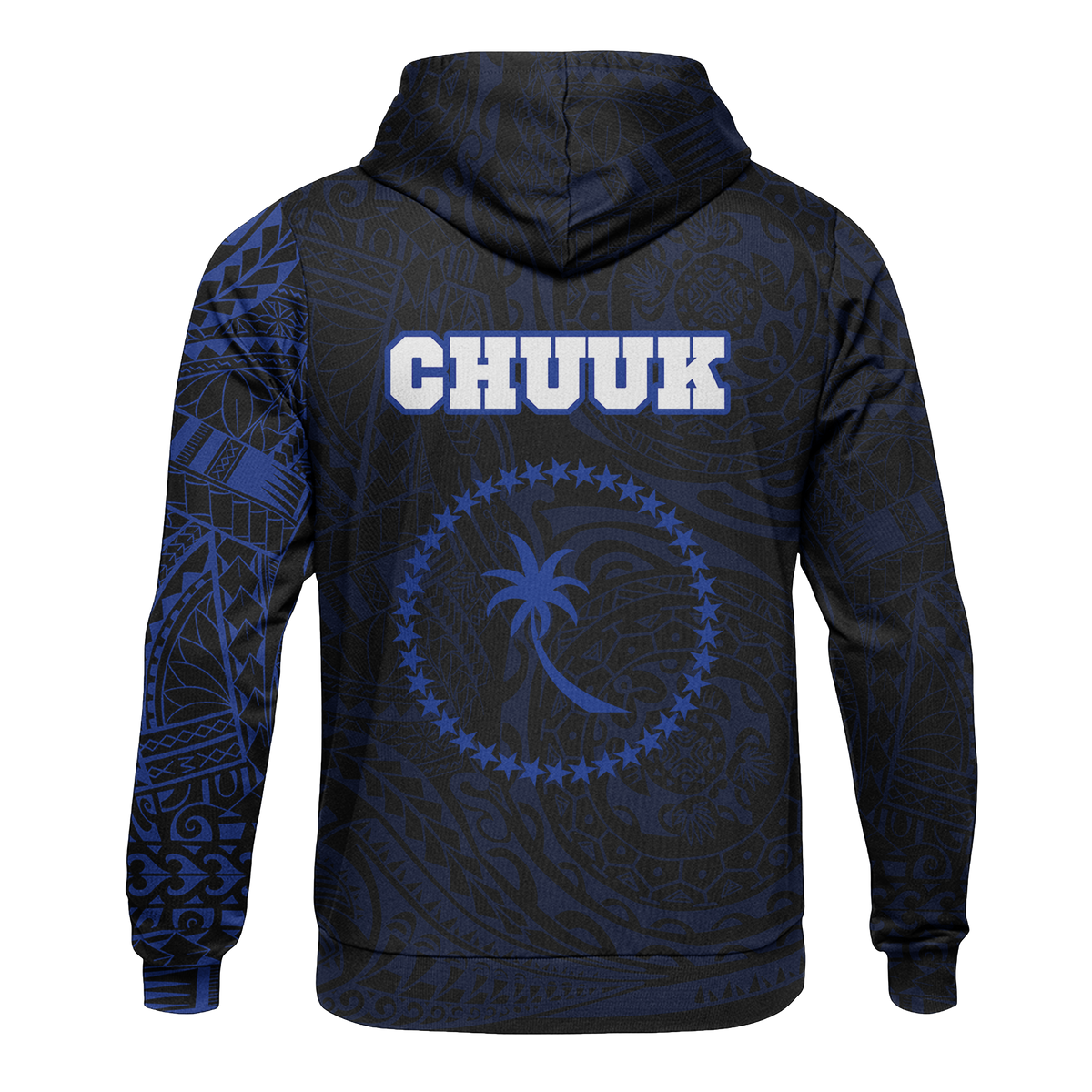 Micronesia All Over Print Hoodie Chuuk In My Heart Blue - Polynesian Pride