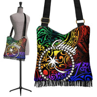 Chuuk Boho HandBag - Rainbow Polynesian Pattern - Polynesian Pride