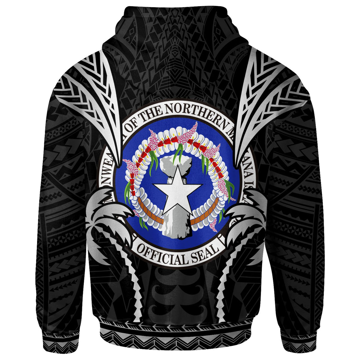 Northern Mariana Islands Zip up Hoodie Blood Runs Through My Veins Style Black - Polynesian Pride