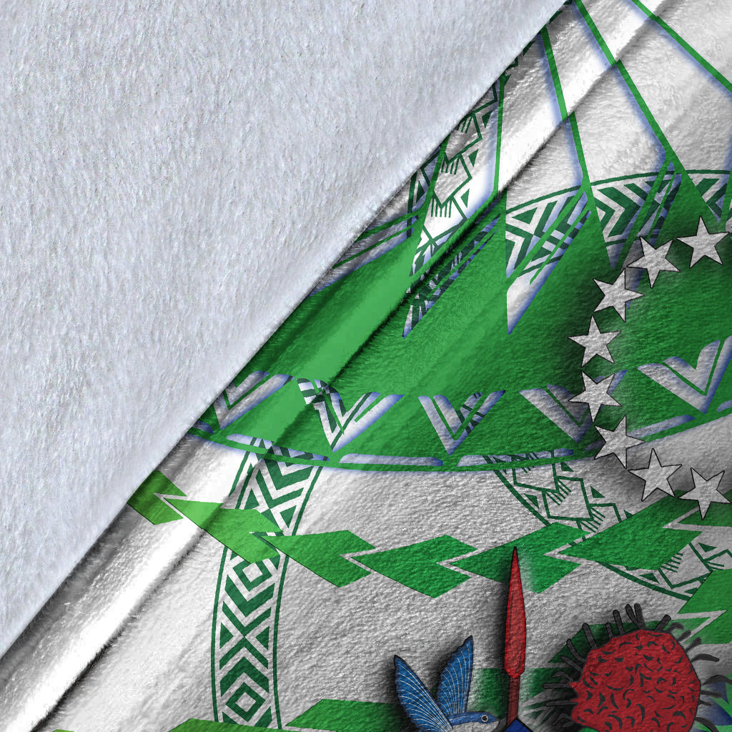 Cook Islands Premium Blanket Artsy Style - White LT9 - Polynesian Pride