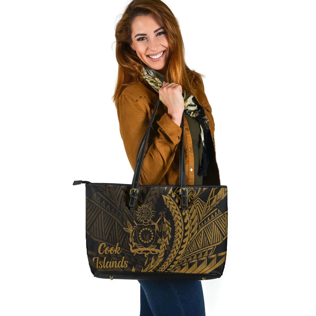 Cook Islands Leather Tote - Wings Style - Polynesian Pride