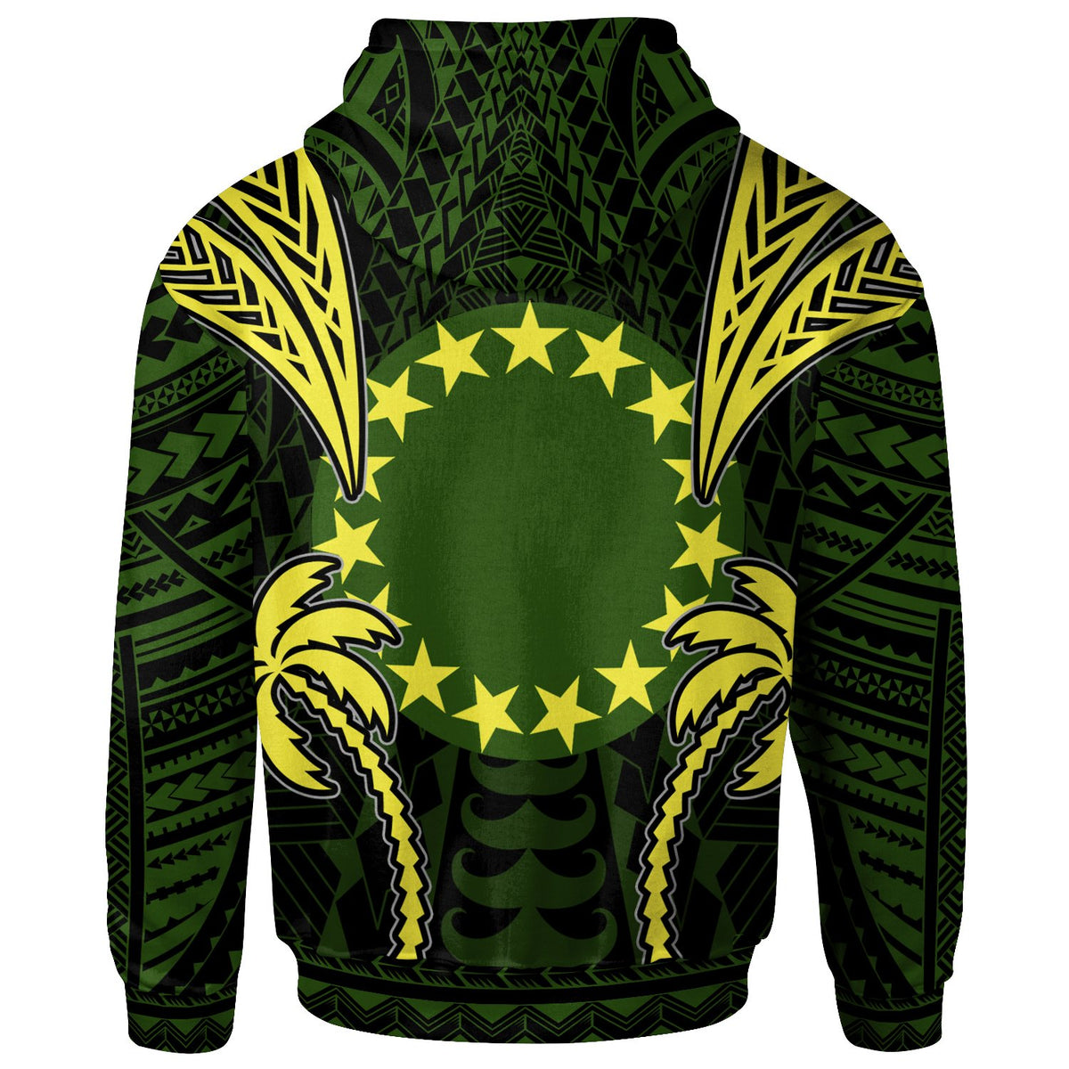 Cook Islands Zip up Hoodie Blood Runs Through My Veins Style Flag - Polynesian Pride