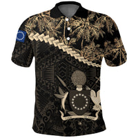 Cook Islands Polo Shirt Golden Coconut 01 Golden - Polynesian Pride