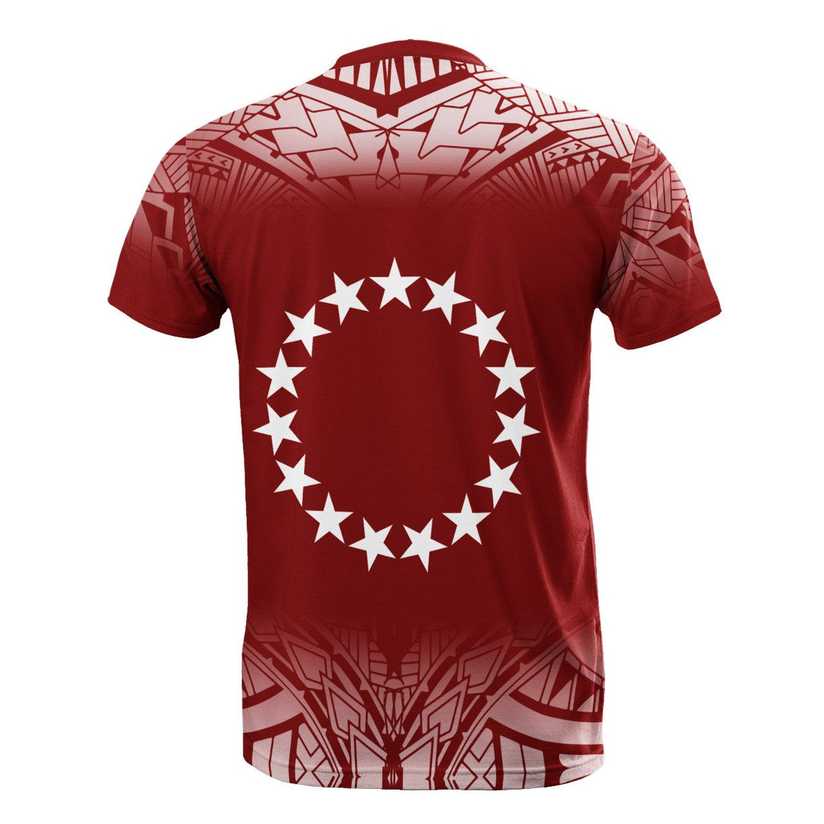 Cook Islands Custom T Shirt Fog Red - Polynesian Pride