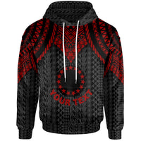 Cook islands Custom Hoodie Polynesian Armor Style Red Unisex Red - Polynesian Pride