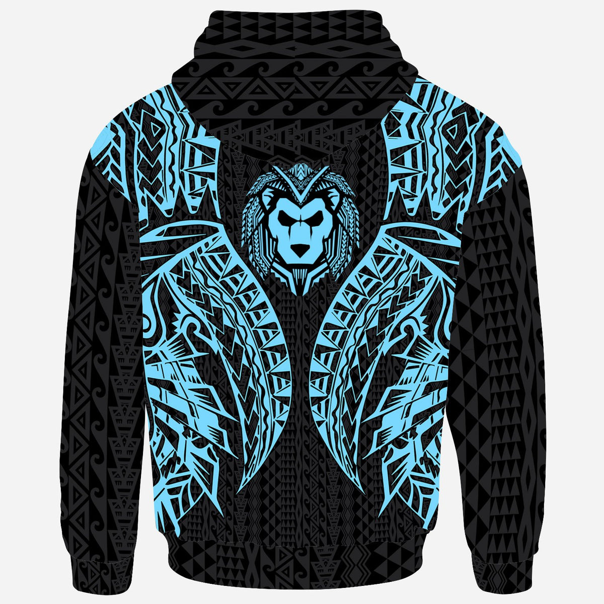 Cook islands Hoodie Polynesian Lion Head Neon Style - Polynesian Pride