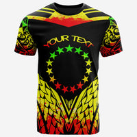 Cook Islands T Shirt Unique Eagle Feather Texture Reggae Unisex Reggae - Polynesian Pride