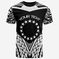 Cook Islands T Shirt Unique Eagle Feather Texture BlackWhite Unisex BlackWhite - Polynesian Pride