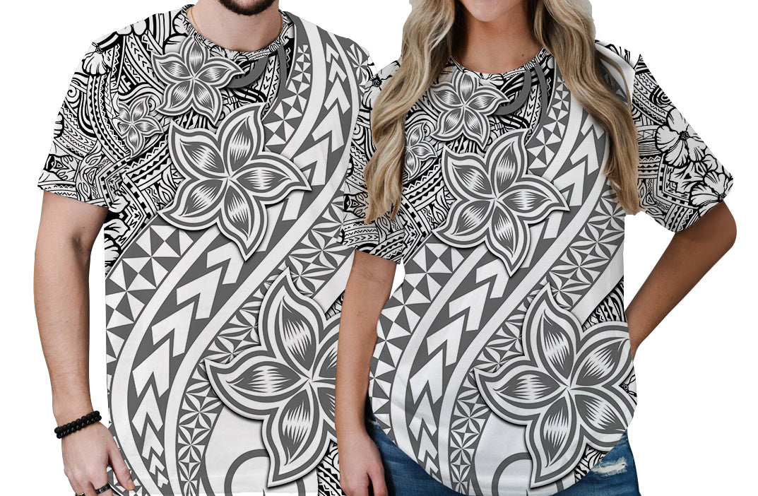 Traditional Polynesian Tribal Tattoo Retro Couple T Shirt Grey LT9 - Polynesian Pride